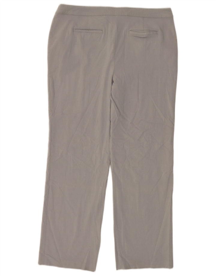 Pantaloni chino dritti da donna IZOD US 14 XL W38 L30 Rayon grigio
