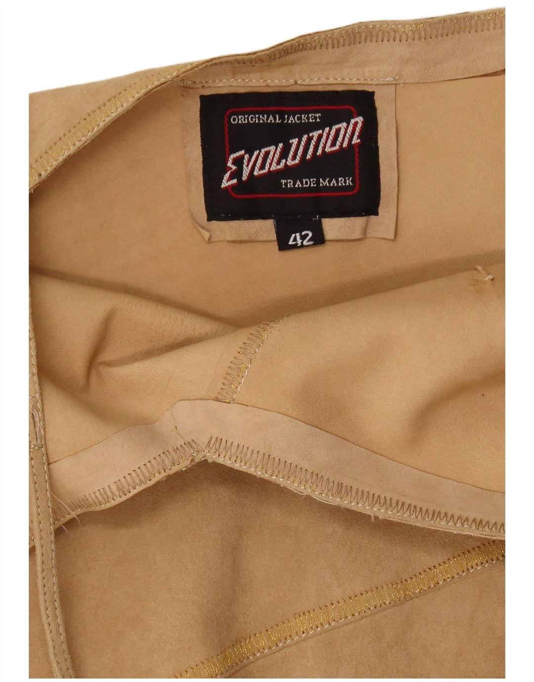 Abito sottoveste in pelle scamosciata da donna Evolution IT 42 Beige medio