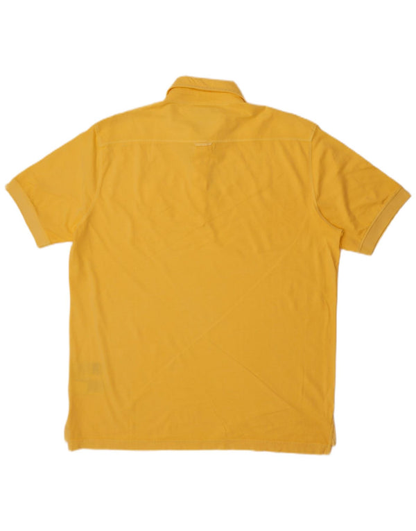 Polo da uomo Regular Fit Tommy Hilfiger XL in cotone giallo