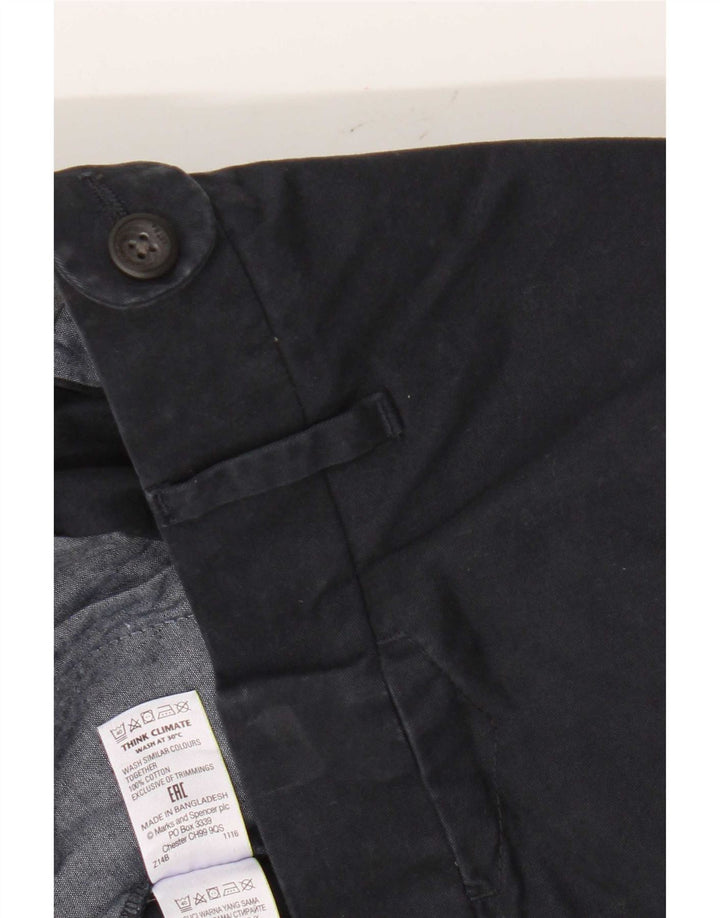 Pantaloncini chino da uomo Marks & Spencer W46 3XL cotone blu navy
