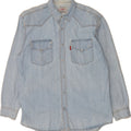 PERRY'S Mens Denim Shirt Large Blue Cotton Vintage Perry's and Second-Hand Perry's from Messina Hembry 