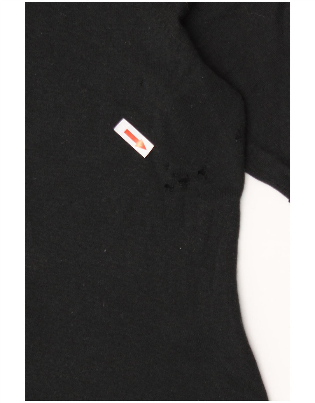Hugo Boss Maglione da donna con volant girocollo sul davanti UK 8 piccolo nero