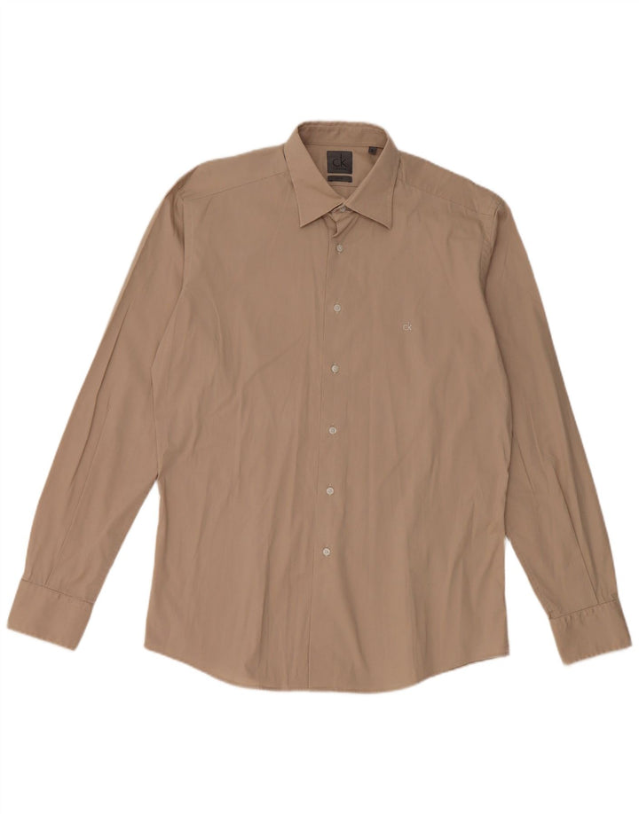 CALVIN KLEIN Camicia slim fit da uomo XL Beige