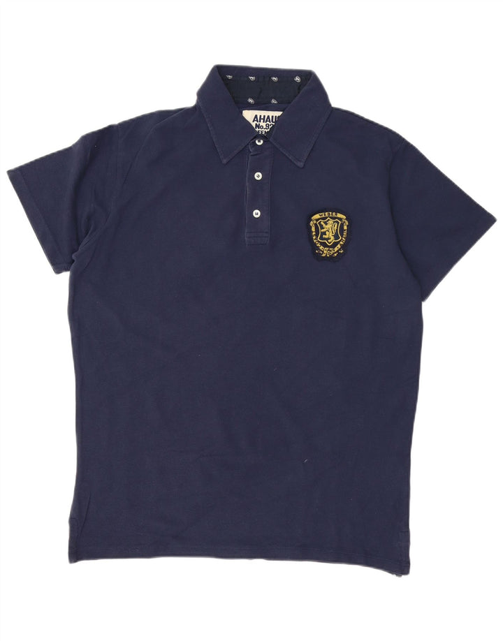 Polo da uomo Ahaus XL in cotone blu navy