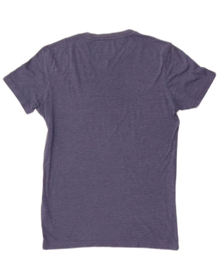 T-shirt grafica da uomo Tommy Hilfiger Top XS poliestere blu navy