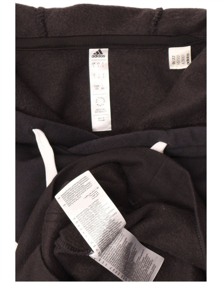 ADIDAS Mens Hoodie Jumper Large Black Cotton