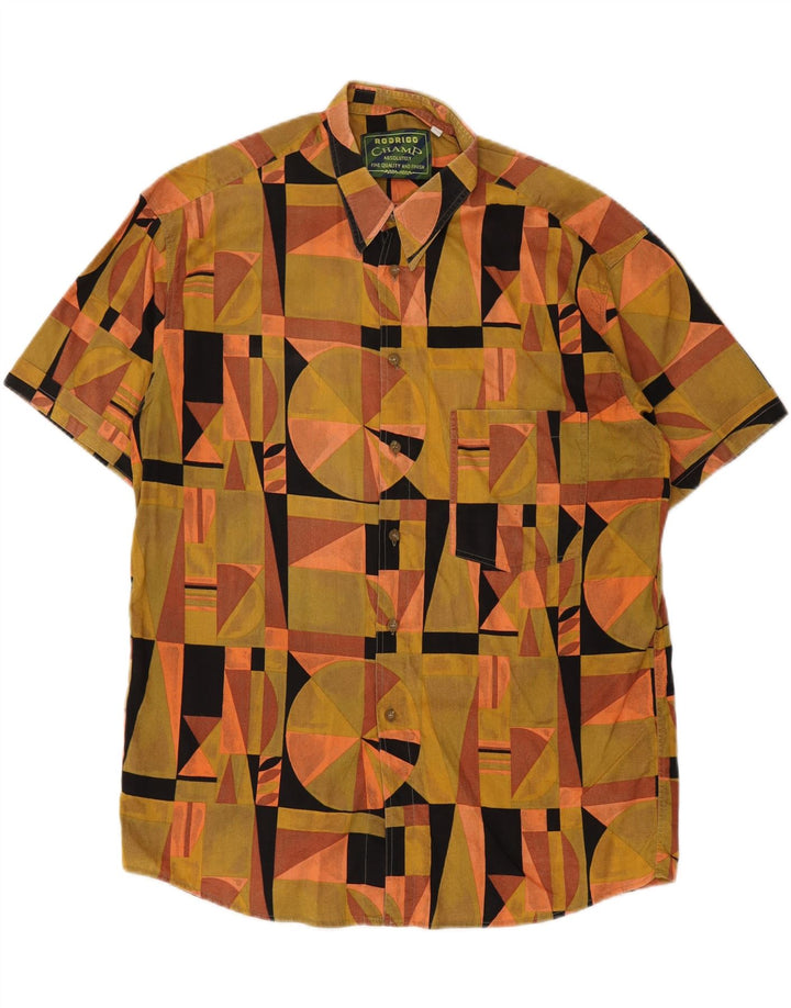 Camicia RODRIGO da uomo a maniche corte taglia 41/42 grande geometrica multicolore