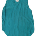 Ultimo 21 Camicetta senza maniche da donna Top IT 42 Seta blu medio