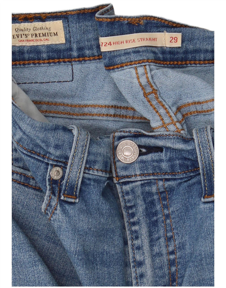 Jeans dritti a vita alta Levi's 724 da donna W29 L30 Blu