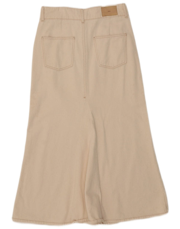 Gonna longuette Zara da donna media W29 in cotone beige