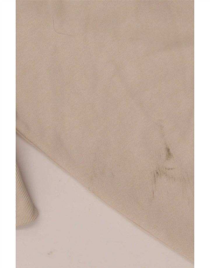 Felpa oversize da donna Adidas UK 8/10 piccola cotone beige