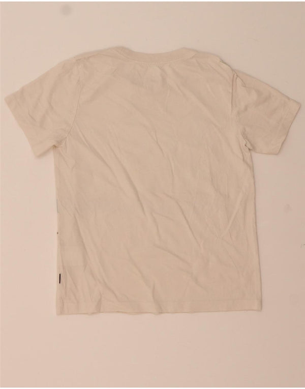 T-shirt grafica da donna Converse Top UK 10 piccola in cotone beige