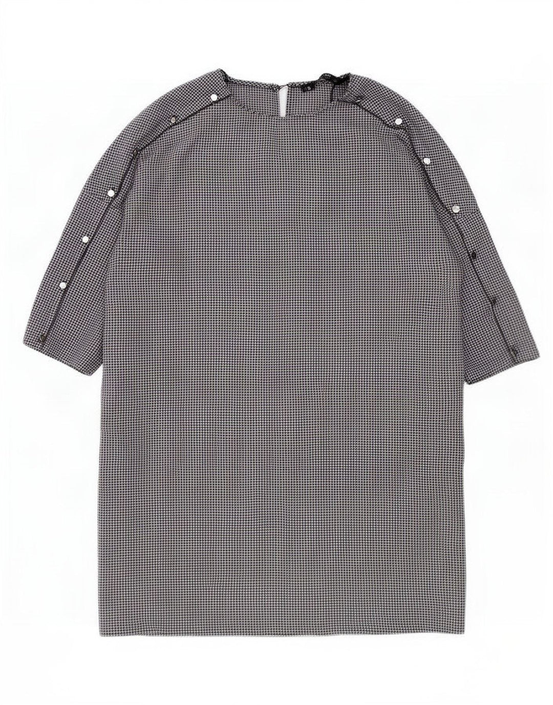 Abito a trapezio da donna Zara con maniche a 3/4 UK 16 Grande poliestere pied de poule nero