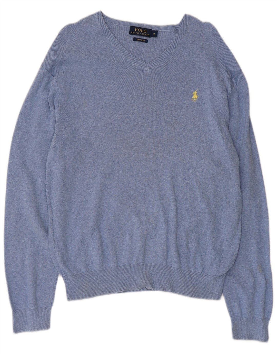 Maglione maglione con scollo a V da uomo Polo Ralph Lauren Blu medio