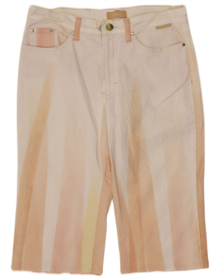 Gianfranco Ferre Bermuda da donna in denim Shorts W28 Medium White Colourblock