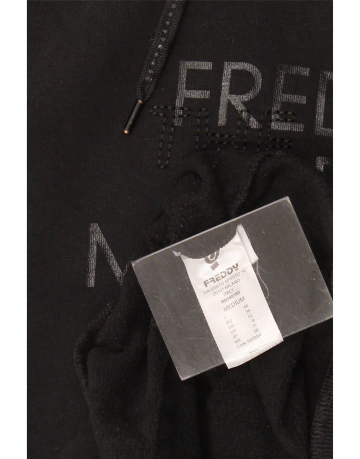 Felpa grafica da donna Freddy Jumper UK 14 cotone nero medio