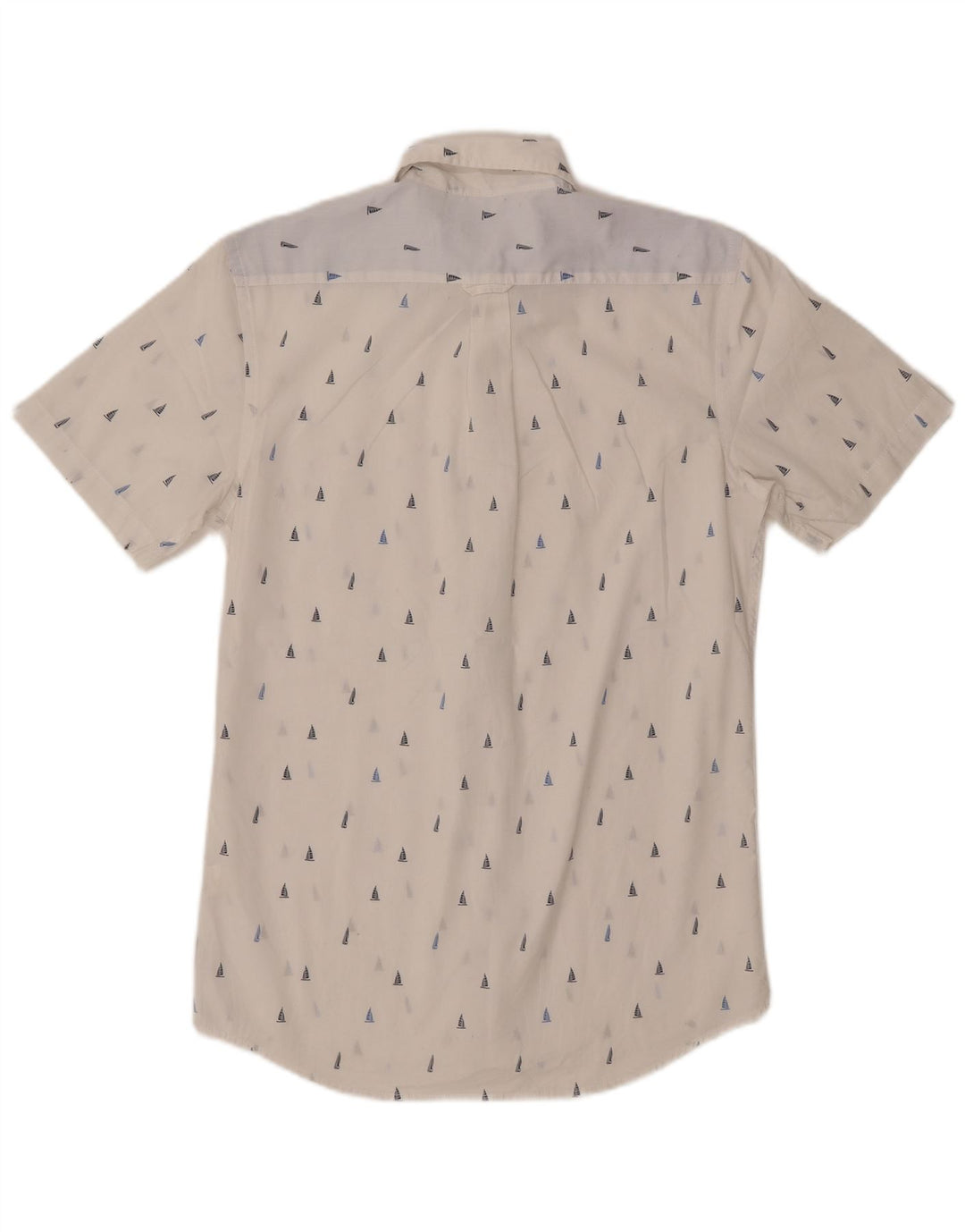 Camicia a maniche corte da uomo con motivo astratto IZOD piccola in cotone bianco