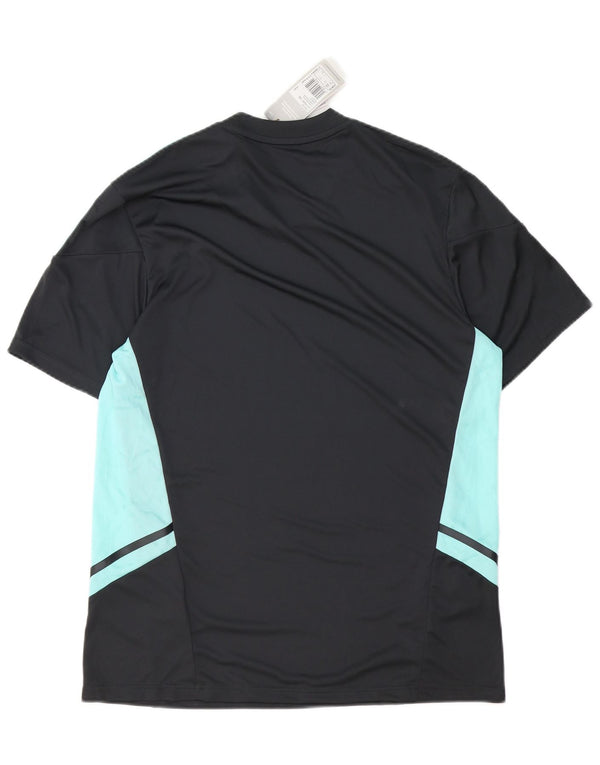 Adidas Uomo Leinster Rugby Graphic T-shirt Top Large Nero Colourblock