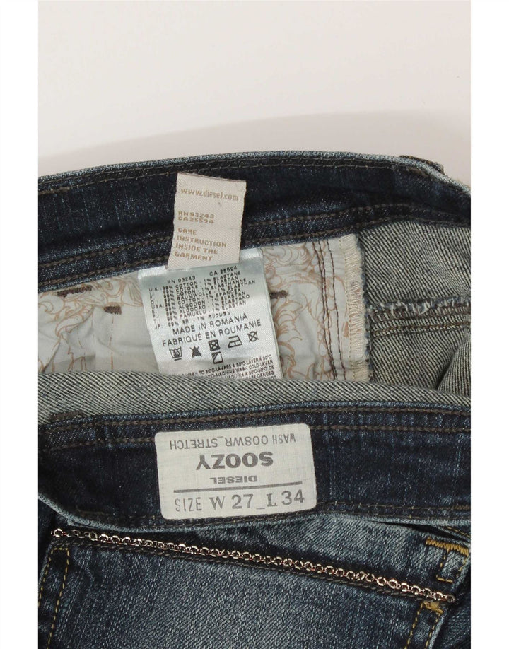 Jeans da donna Diesel Soozy Bootcut W27 L30 cotone blu