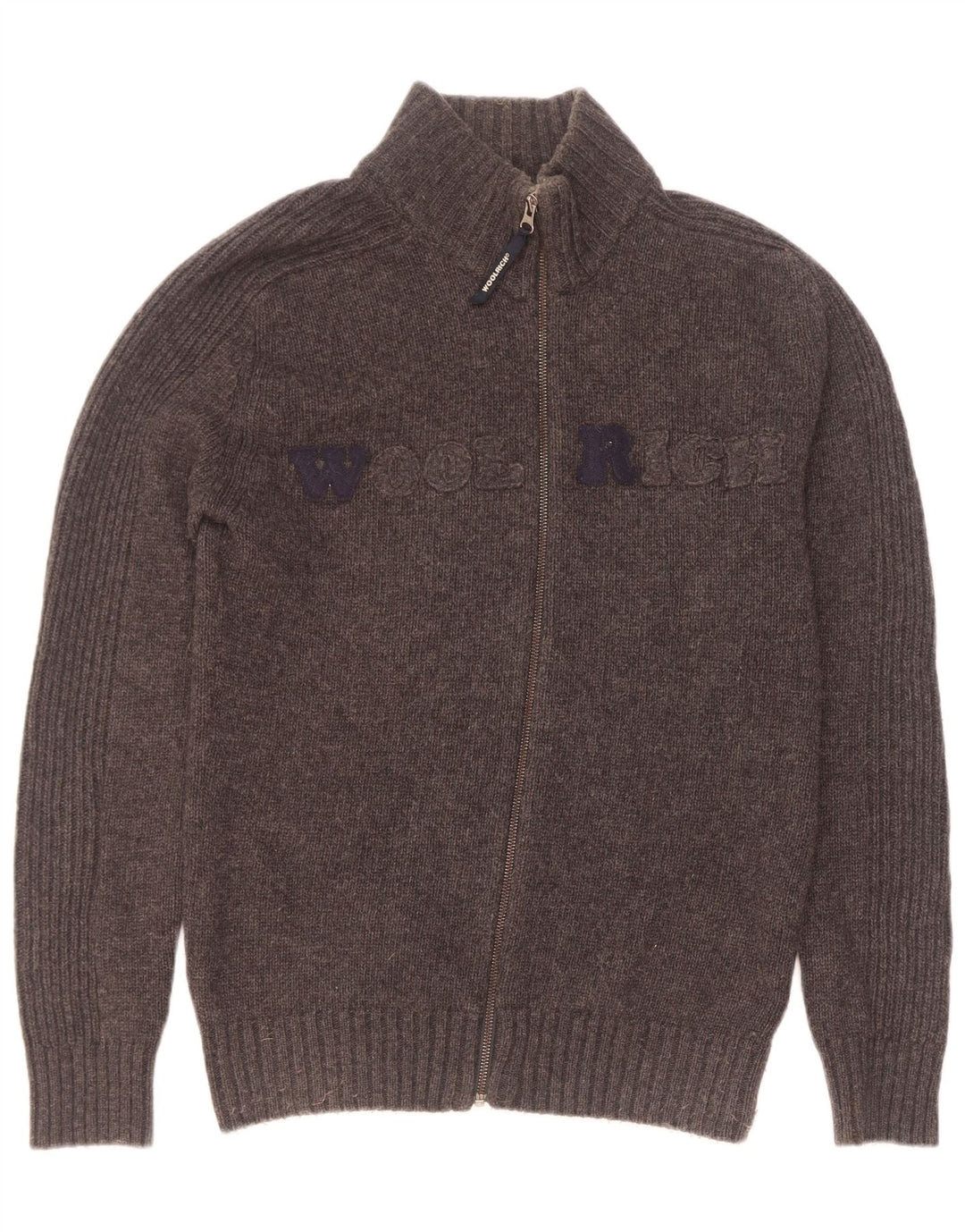 Maglione cardigan grafico da uomo Woolrich grande grigio