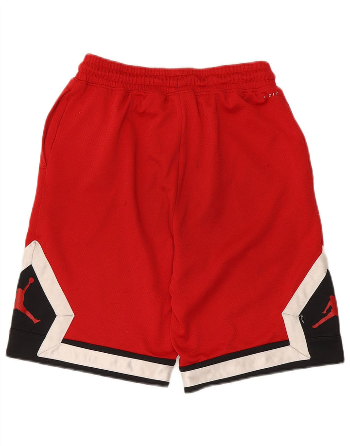 Pantaloncini sportivi Jordan da ragazzo 12-13 anni in poliestere color block rosso