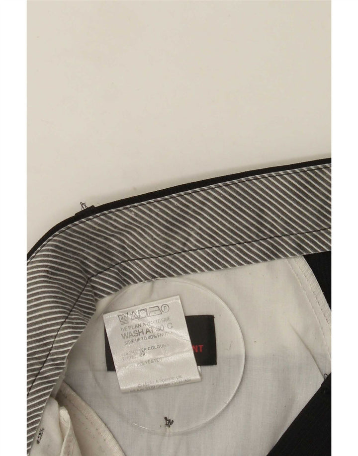 Pantaloni da abito dritti da uomo Marks & Spencer W40 L33 poliestere nero