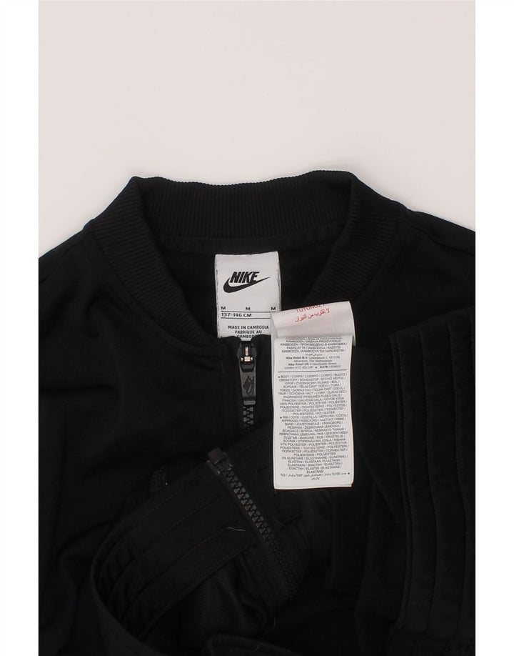 Giacca superiore della tuta da ragazza Nike 10-11 anni blocco colore nero medio