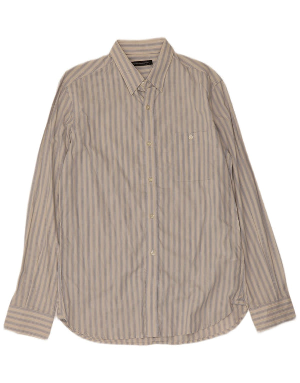 Camicia da uomo French Connection in cotone a righe bianche medie