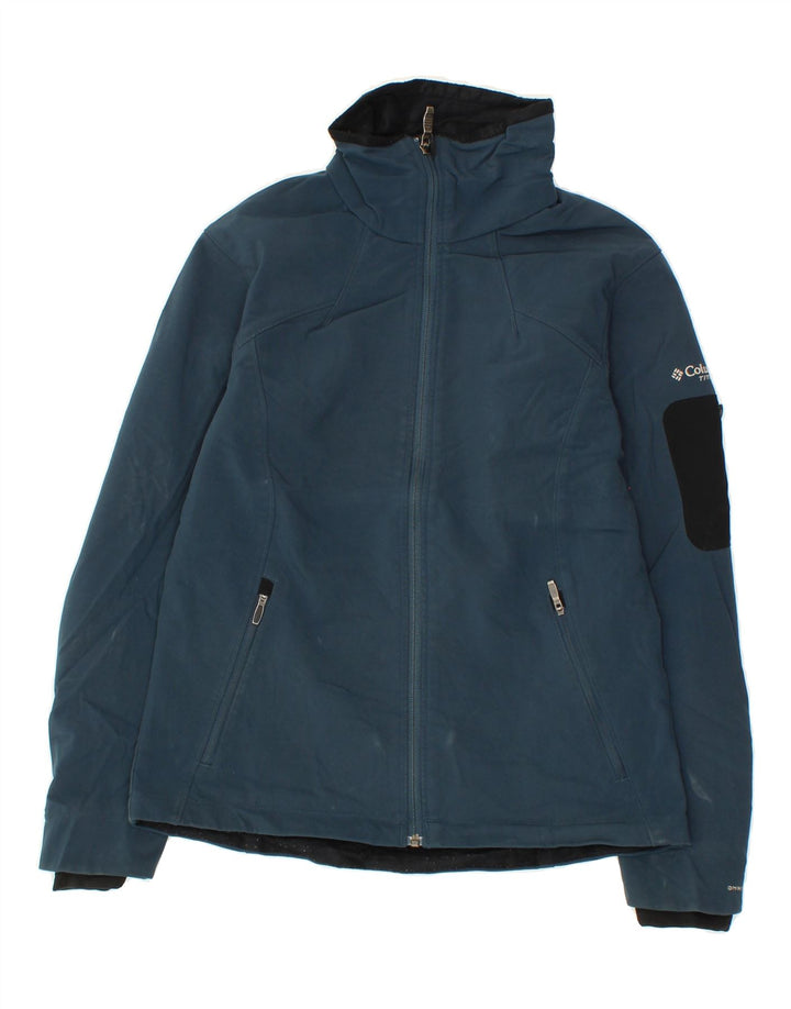 COLUMBIA Womens Omni-Shield Windbreaker Jacket UK 10 Small Blue Polyester Vintage Columbia and Second-Hand Columbia from Messina Hembry 