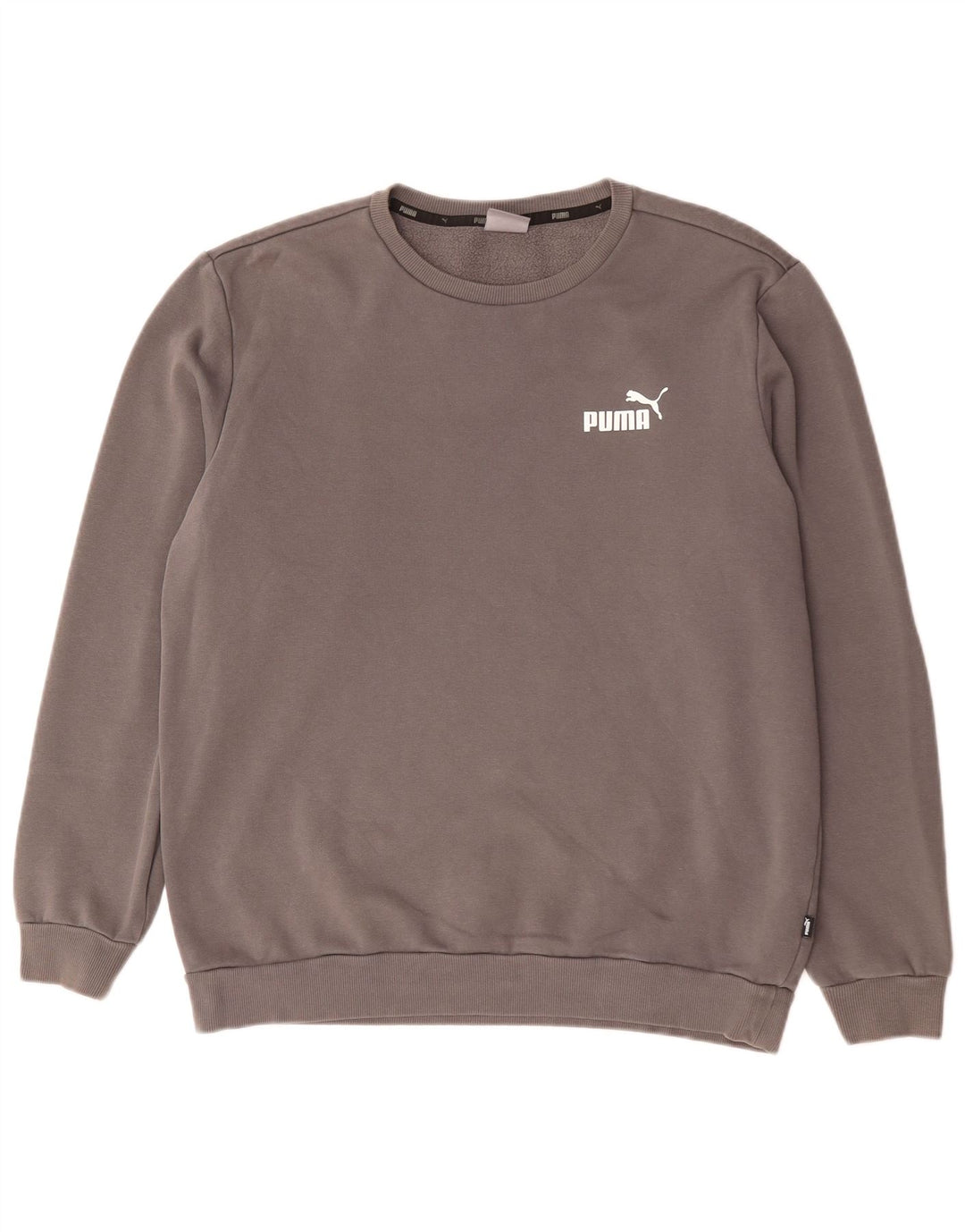 Felpa da uomo Puma Maglione grande in cotone grigio