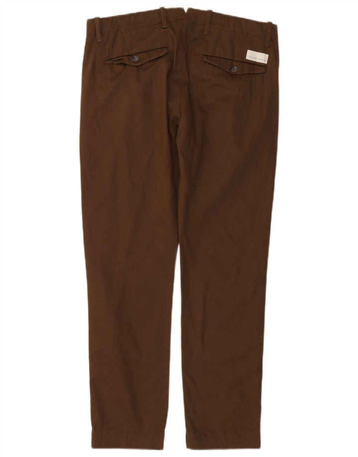 NINE AL MATTINO Pantaloni chino da uomo con pegging IT 48 Medio W32 L28 Marrone