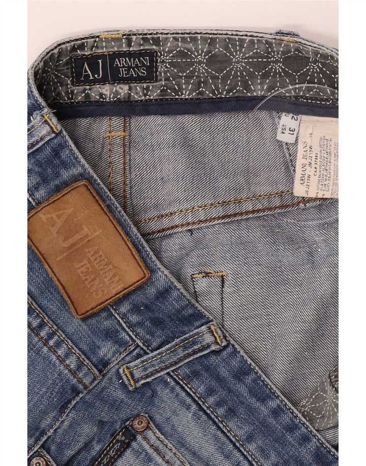 Jeans dritti da donna Armani W32 L30 cotone blu