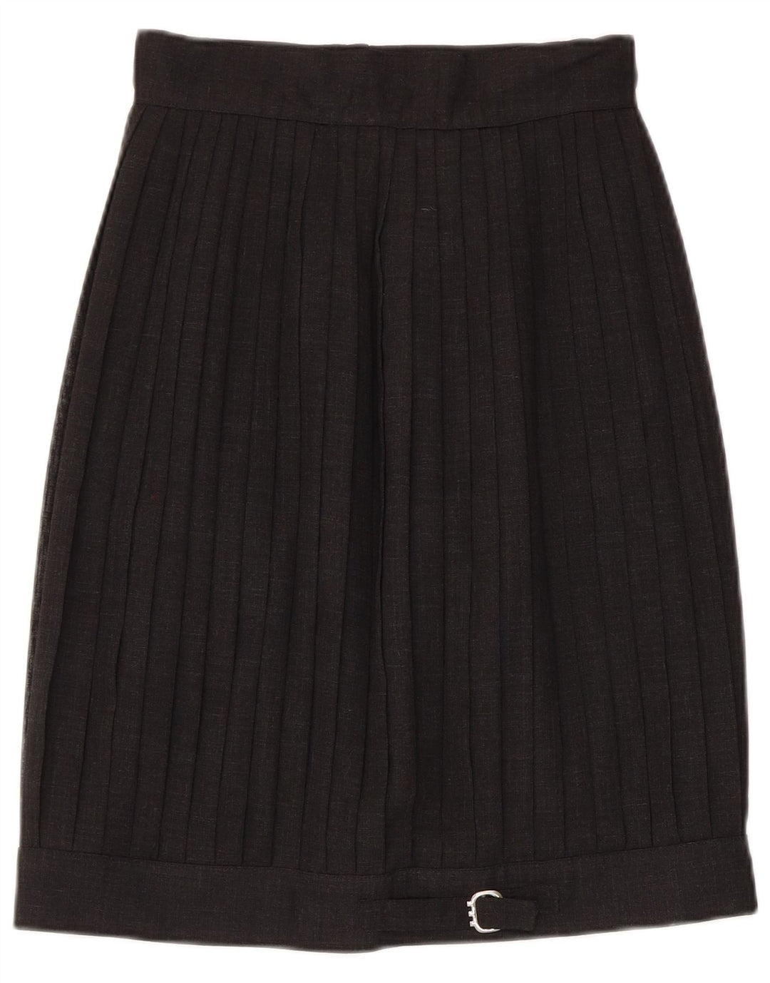 Gonna a pieghe vintage da donna IT 42 media W26 nera