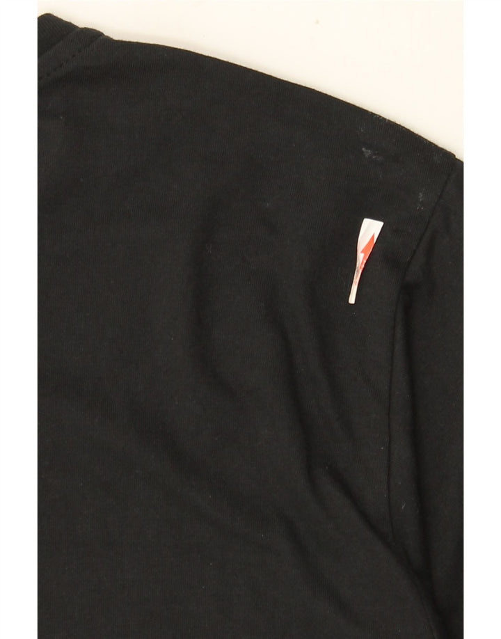 T-shirt grafica da uomo Adidas Top in poliestere nero medio