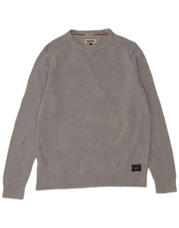 Maglione maglione girocollo da uomo Tommy Hilfiger 2XL cotone grigio