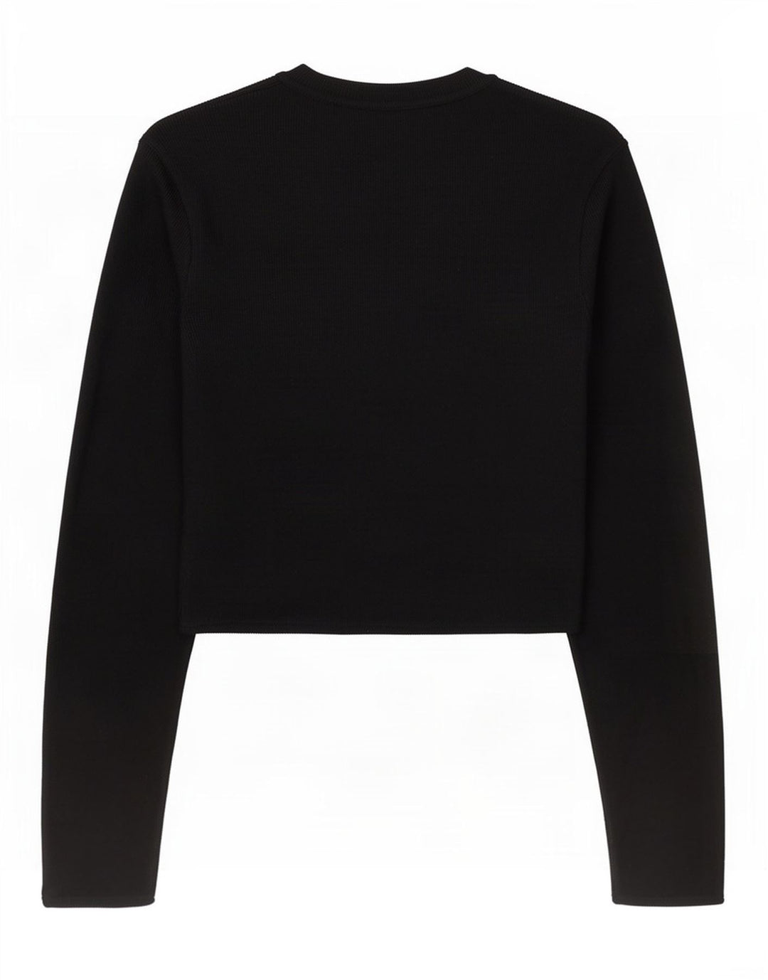 Top corto da donna Zara a maniche lunghe UK 8 piccolo in viscosa nera