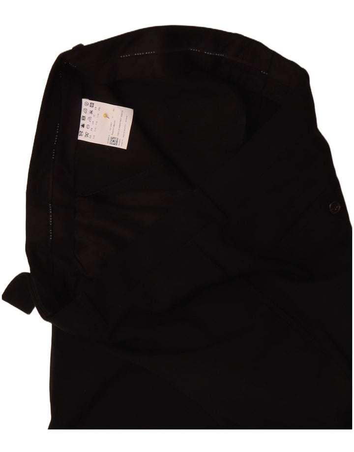 Pantaloni da abito dritti da uomo Hugo Boss W38 L33 lana nera
