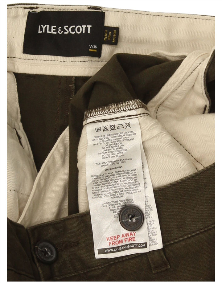 Pantaloncini chino da uomo LYLE & SCOTT W36 grandi in cotone kaki