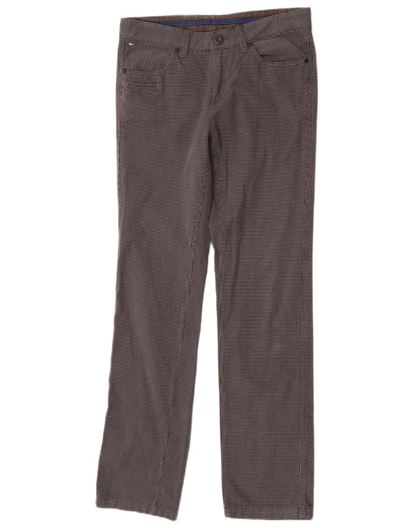 Pantaloni casual dritti da uomo Tommy Hilfiger W32 L34 pied de poule grigio