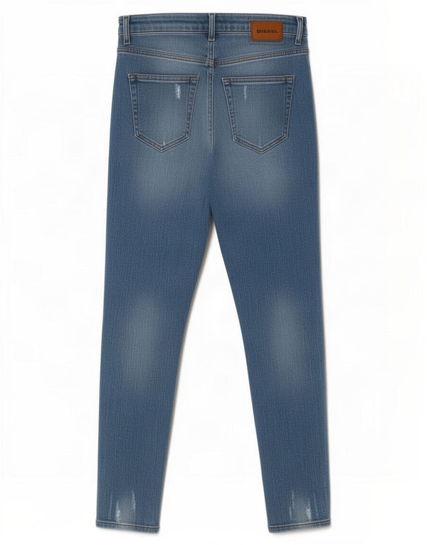 Diesel Womens Babhila High Waist Skinny Slim Jeans W23 L26 Blue Cotton