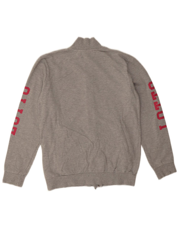 Giacca da ginnastica grafica da donna Lotto UK 14 Cotone chiazzato grigio medio