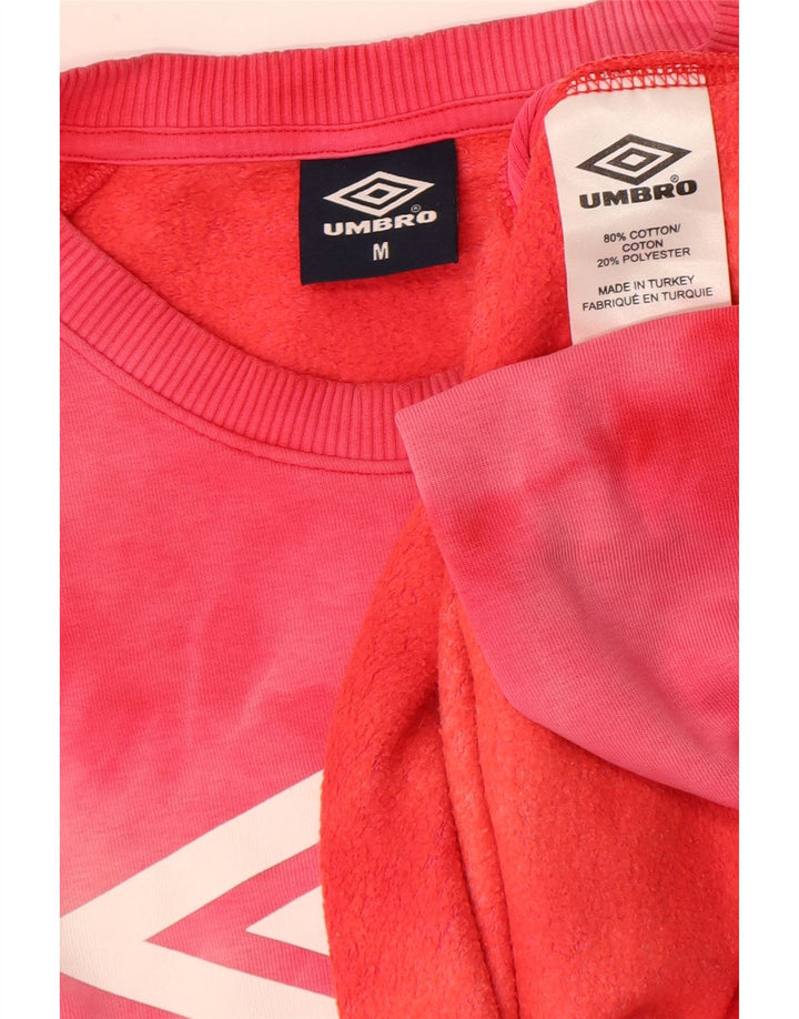 Umbro Felpa con grafica da uomo Maglione in cotone tie dye rosa medio