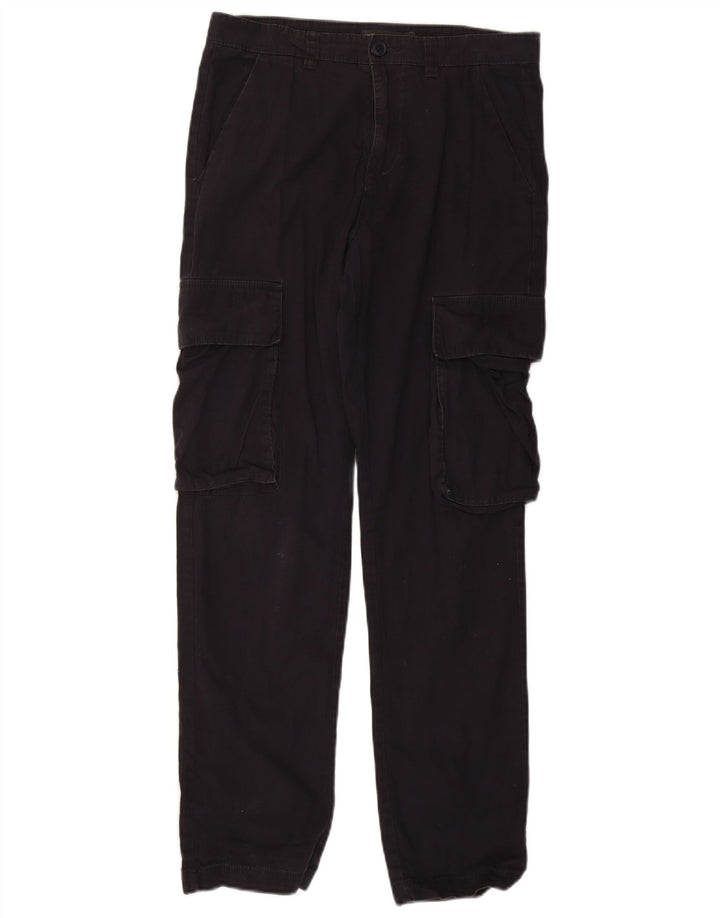 Pantaloni cargo dritti da uomo French Connection medi W32 L31 cotone nero