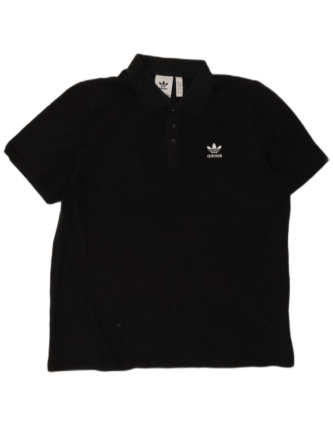 Polo Adidas da uomo in cotone nero medio