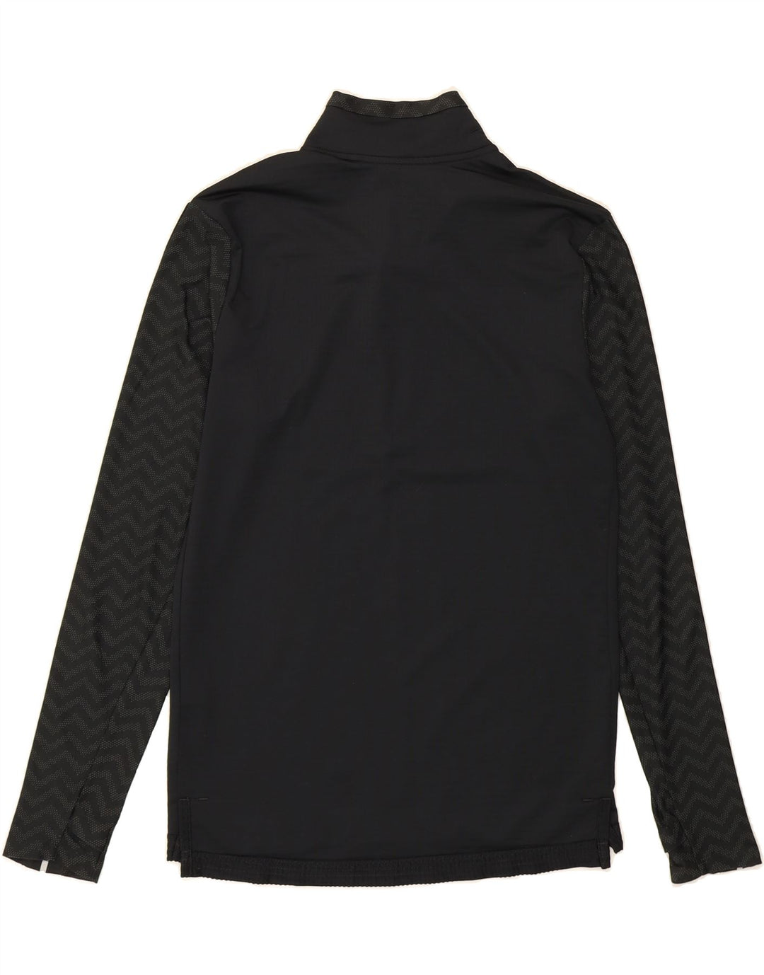 NIKE Mens Dri Fit Zip Neck Pullover Tracksuit Top Small Black Chevron Vintage Nike and Second-Hand Nike from Messina Hembry 