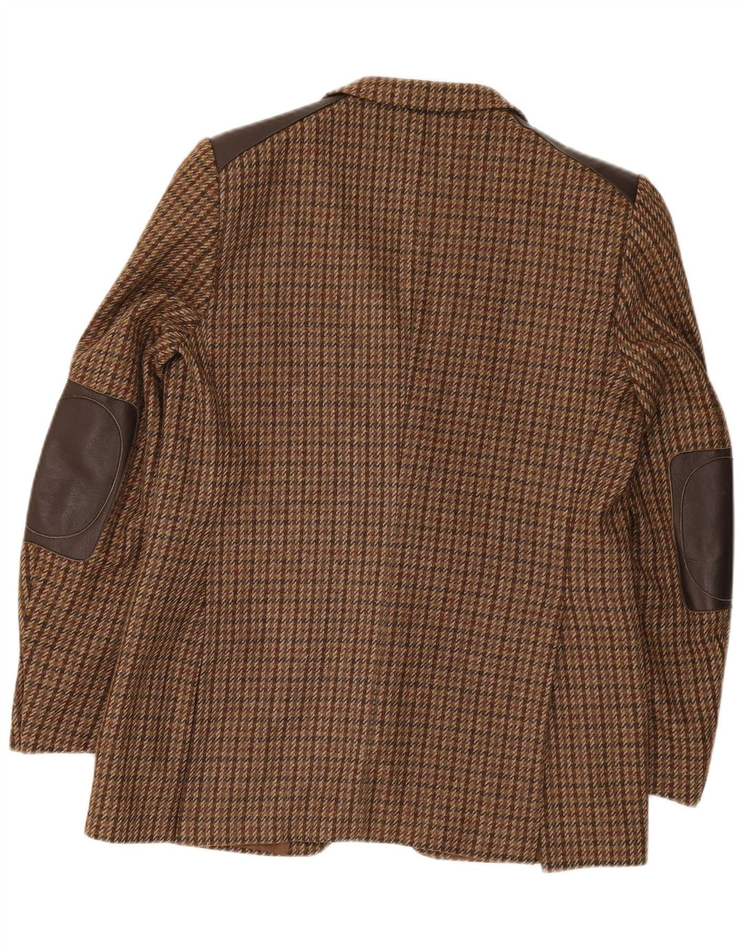 Giacca blazer vintage da uomo a 2 bottoni IT 52 XL lana pied de poule marrone