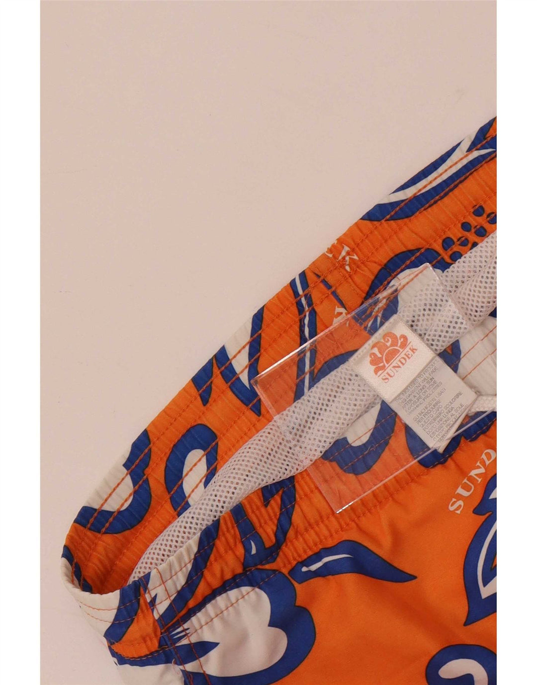 Pantaloncini da bagno grafici da uomo Sundek Poliestere floreale arancione medio