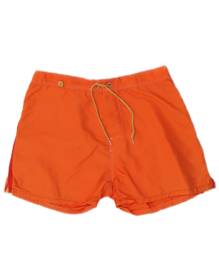 Pantaloncini da bagno da uomo Sundek grandi in nylon arancione