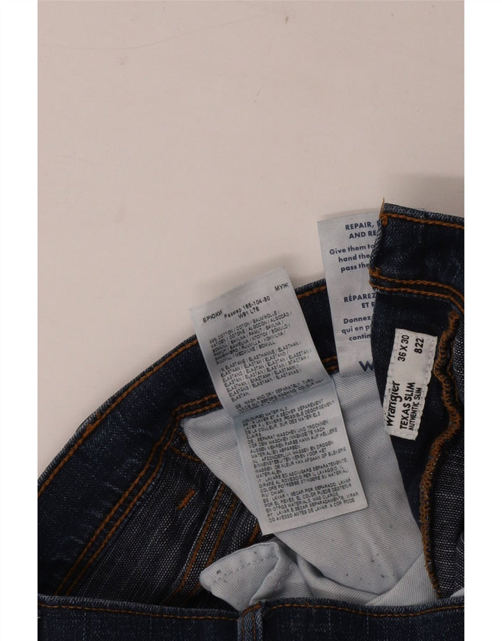 Jeans Wrangler Texas Slim da uomo W36 L30 in cotone blu navy