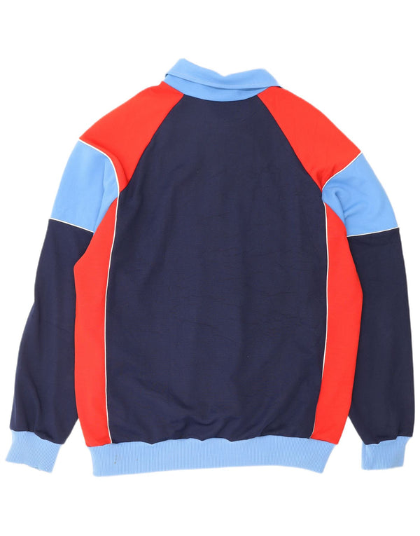 Giacca da tuta da uomo VINTAGE EU 56 XL Blu Colourblock retrò